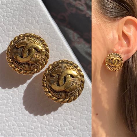 chanel earrings bag|chanel earrings on etsy.